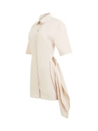 Jacquemus Camisa Dress in Ivory White | Thumbnail 3 Jacquemus Camisa Dress in Ivory White | Thumbnail 3