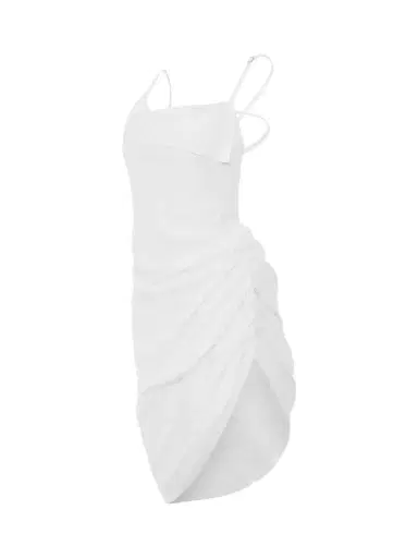 Jacquemus Saudade Asymmetric Draped Mini Dress | Thumbnail 3 Jacquemus Saudade Asymmetric Draped Mini Dress | Thumbnail 3