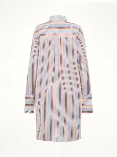 Loewe Stripe Deconstructed Silk Shirt Dress in Yellow/blue/orange Yellow | Thumbnail 4 Loewe Stripe Deconstructed Silk Shirt Dress in Yellow/blue/orange Yellow | Thumbnail 4
