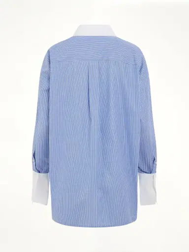 Loewe Stripe Long Shirt in Blue/white Blue | Thumbnail 4 Loewe Stripe Long Shirt in Blue/white Blue | Thumbnail 4