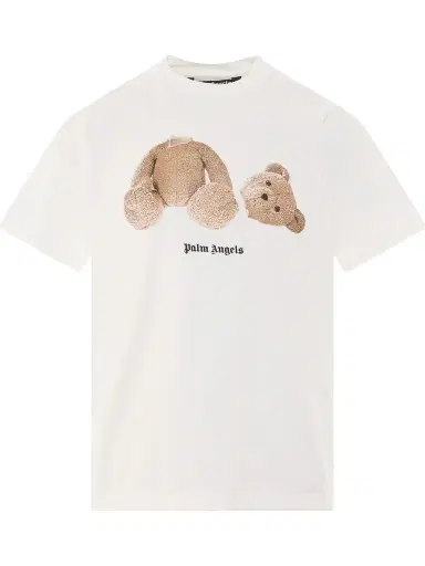 Palm Angels PA Bear Classic T-shirt in White/brown White | Thumbnail 1 Palm Angels PA Bear Classic T-shirt in White/brown White | Thumbnail 1
