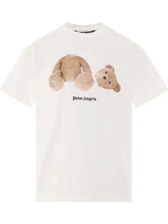 Palm Angels PA Bear Classic T-shirt in White/brown White