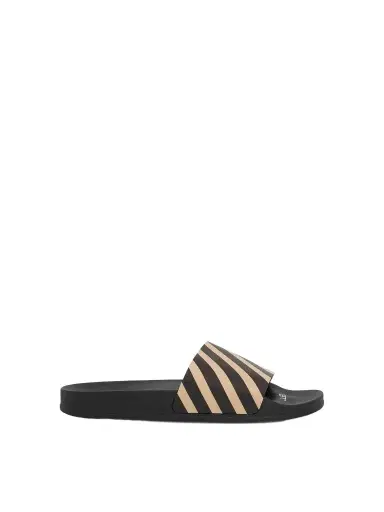 Off-White Diagonal Slider in Black/beige Black | Thumbnail 1