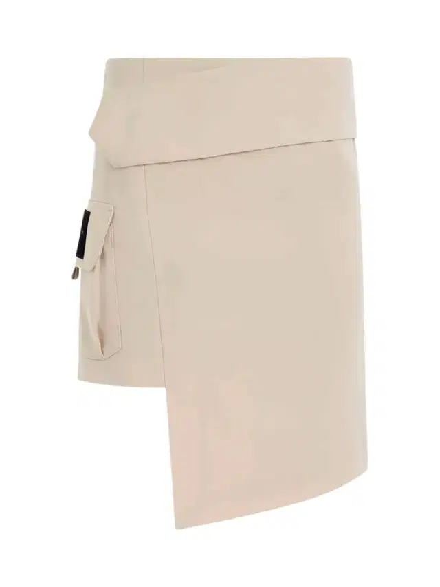 Off-White Toybox Dry Wool Pocket Skirt in Sand Brown