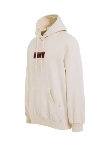 DOUBLET Rust Embroidery Hoodie in Ivory White | Thumbnail 3