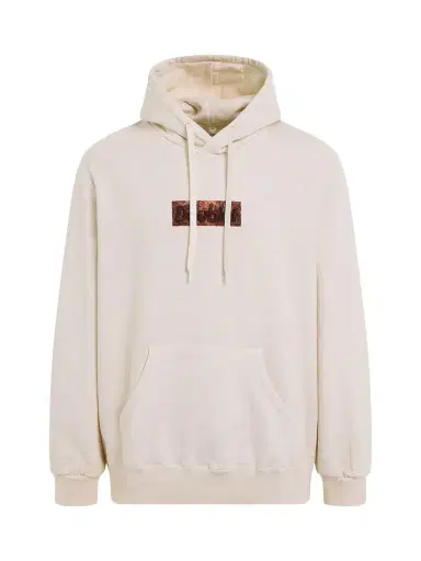 DOUBLET Rust Embroidery Hoodie in Ivory White | Thumbnail 1