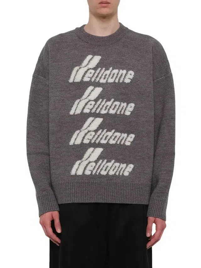 We11Done Logo Pile Knit Sweater