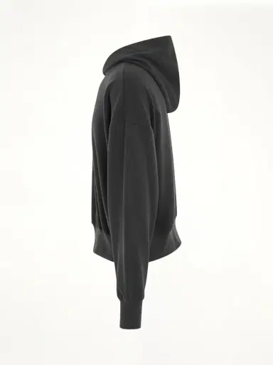 We11Done Teddy Bear Print Hoodie in Charcoal Black | Thumbnail 2