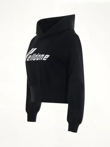 We11Done Lettering Symbol Crop Hoodie | Thumbnail 3