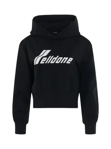 We11Done Lettering Symbol Crop Hoodie | Thumbnail 1