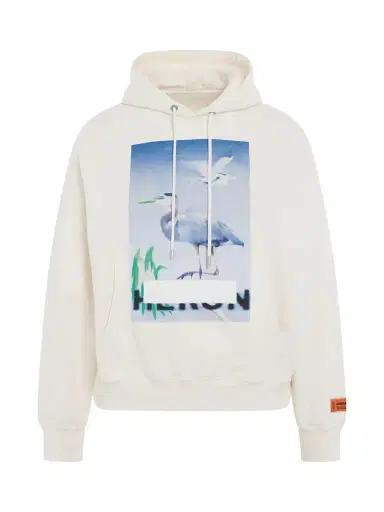 Heron Preston Censored Heron Hoodie in White/light Blue White | Thumbnail 1 Heron Preston Censored Heron Hoodie in White/light Blue White | Thumbnail 1