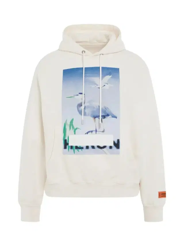 Heron Preston Censored Heron Hoodie in White/light Blue White