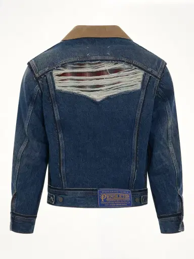 Maison Margiela Oversize Deconstruction Cut-out Denim Jacket | Thumbnail 4