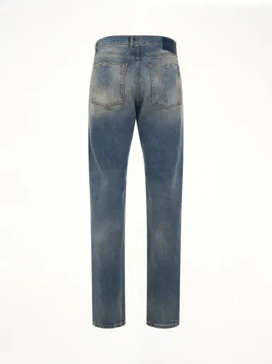 Maison Margiela Relaxed Fit Jeans in Light Indigo Blue | Thumbnail 4