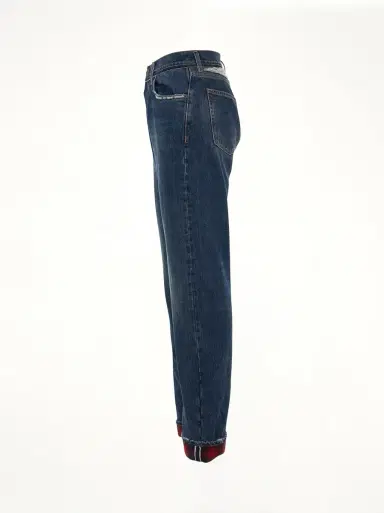 Maison Margiela Relax Fit Fold Jeans in Indigo Blue | Thumbnail 2