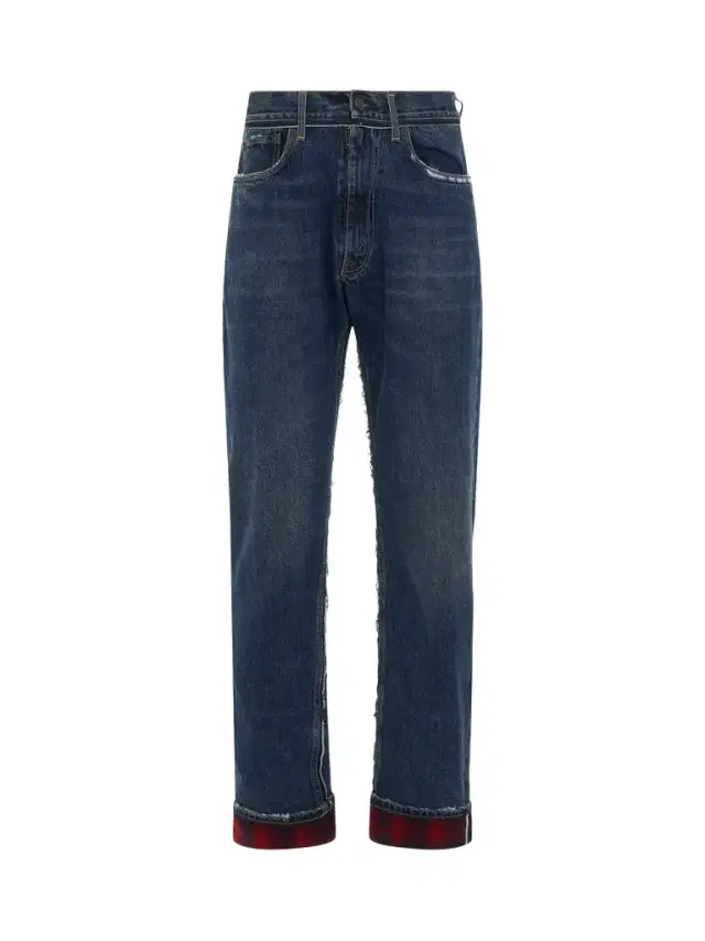 Maison Margiela Relax Fit Fold Jeans in Indigo Blue