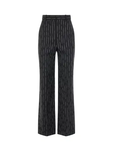 Alexander McQueen Certified Broken Stripe Wool Pants | Thumbnail 1 Alexander McQueen Certified Broken Stripe Wool Pants | Thumbnail 1