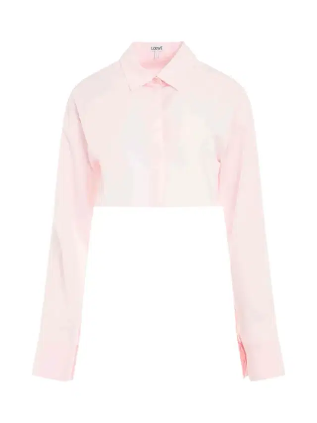 Loewe Cropped Shirt in Cotton Candy Pink