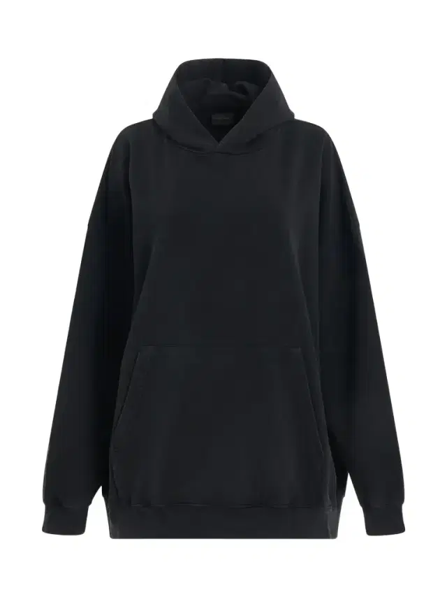 Balenciaga Back Logo Oversized Hoodie in Black/silver Black