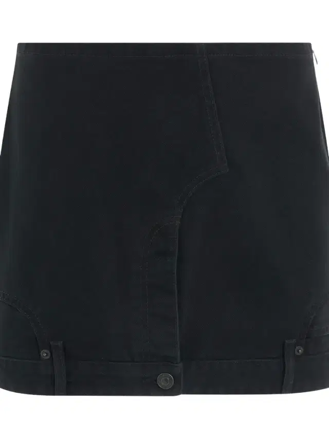 Balenciaga Upside Down Denim Mini Skirt