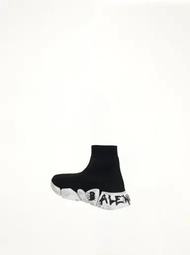 Balenciaga Speed 2.0 Graffiti Knit in Black/white | Thumbnail 2