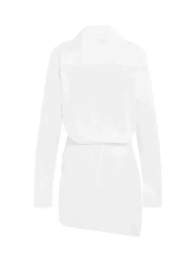 Off-White Poplin Twist Shirt Dress | Thumbnail 4 Off-White Poplin Twist Shirt Dress | Thumbnail 4