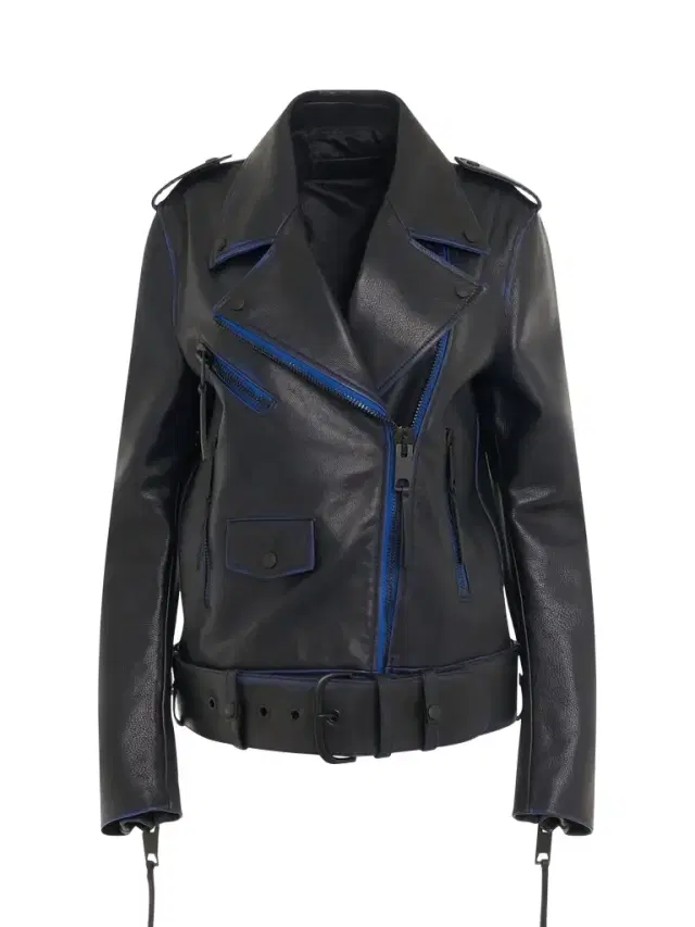 Off-White Vintage Oversize Leather Biker Jacket