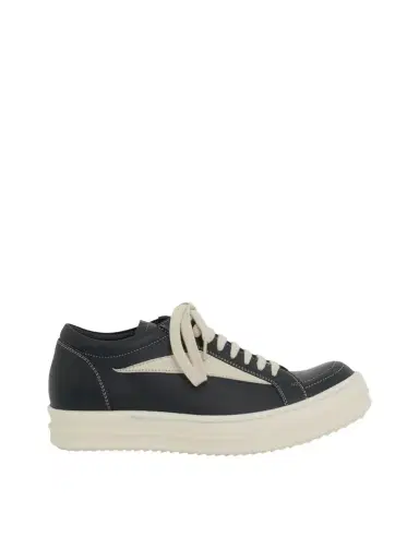 Rick Owens Vintage Leather Sneaker in Black/milk | Thumbnail 1
