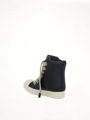 Rick Owens Jumbo Lace Padded Sneakers in Black & Milk | Thumbnail 2 Rick Owens Jumbo Lace Padded Sneakers in Black & Milk | Thumbnail 2
