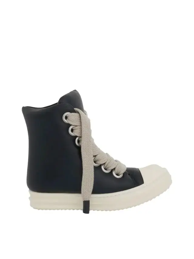 Rick Owens Jumbo Lace Padded Sneakers in Black & Milk