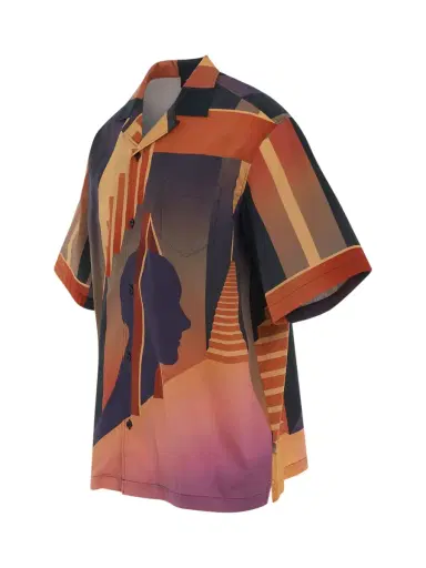 Egonlab Graphic Bowling Shirt in Warm Desert Brown | Thumbnail 3 Egonlab Graphic Bowling Shirt in Warm Desert Brown | Thumbnail 3