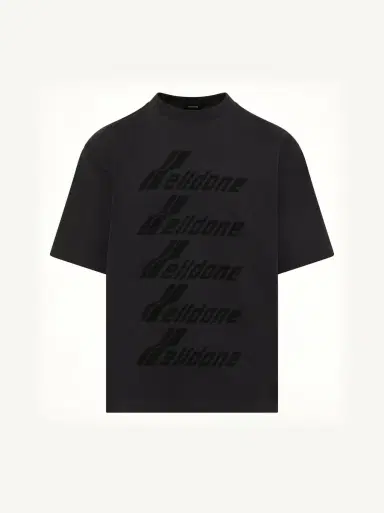 We11Done Classic Front Logo T-shirt in Charcoal Black | Thumbnail 3 We11Done Classic Front Logo T-shirt in Charcoal Black | Thumbnail 3