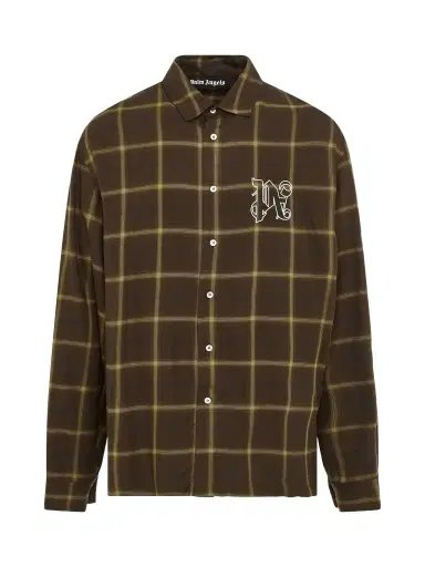Palm Angels Monogram Check Shirt | Thumbnail 1 Palm Angels Monogram Check Shirt | Thumbnail 1