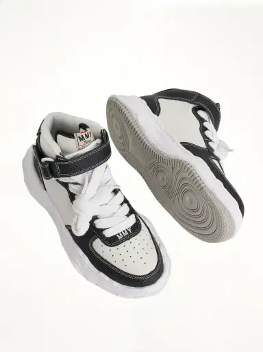 Maison MIHARA YASUHIRO Wayne OG High Sneaker in Black/white Black | Thumbnail 4