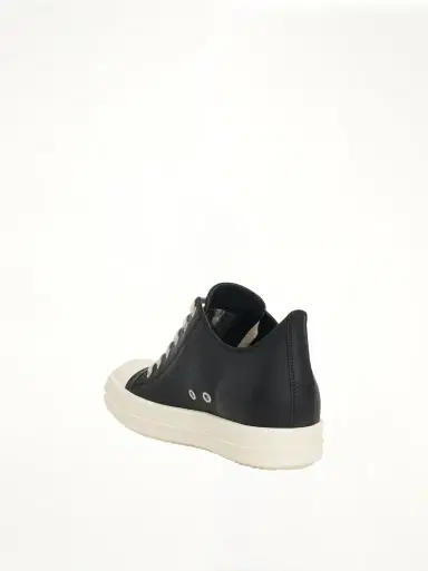 Rick Owens Washed Calf Sneaker in Black/milk | Thumbnail 2 Rick Owens Washed Calf Sneaker in Black/milk | Thumbnail 2