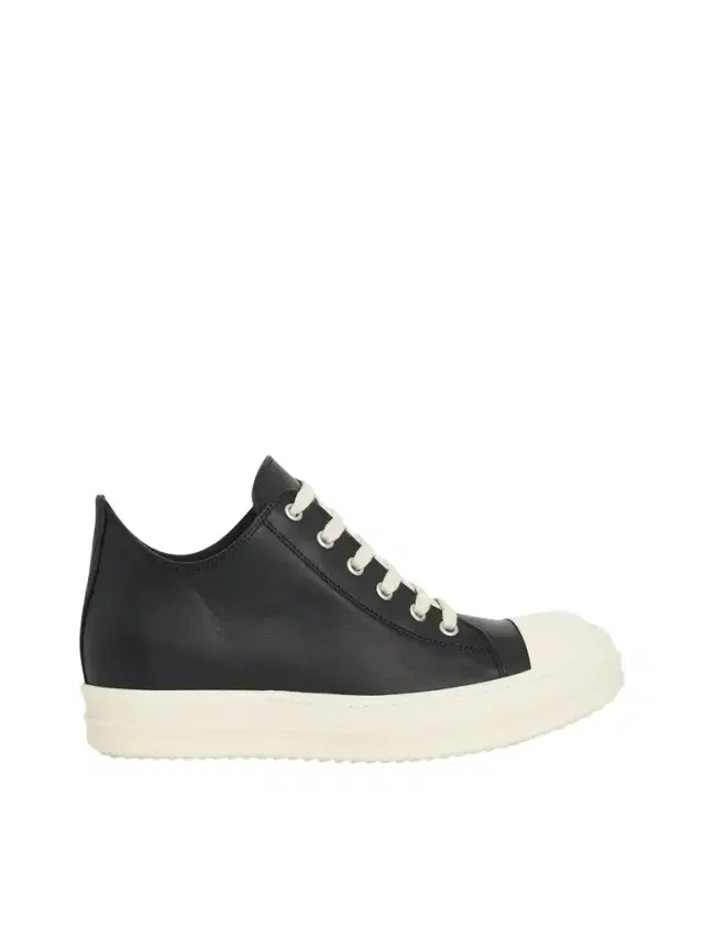Rick Owens Washed Calf Sneaker in Black/milk