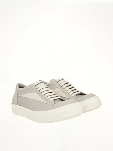 Rick Owens Women Vintage Leather Sneaker in Pearl/milk White | Thumbnail 3 Rick Owens Women Vintage Leather Sneaker in Pearl/milk White | Thumbnail 3