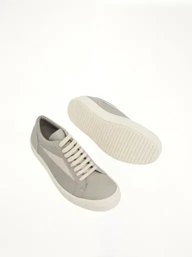 Rick Owens Women Vintage Leather Sneaker in Pearl/milk White | Thumbnail 4 Rick Owens Women Vintage Leather Sneaker in Pearl/milk White | Thumbnail 4