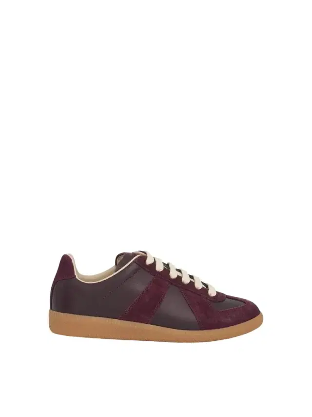 Maison Margiela Replica Leather Sneaker in Merlot Purple