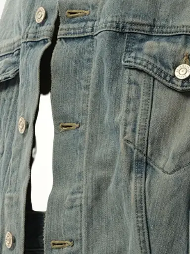Balenciaga Off Shoulder Selvedge Denim Jacket | Thumbnail 2
