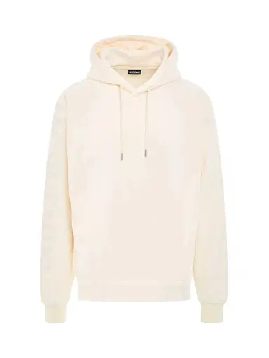 Jacquemus Typo Logo Hoodie in Light Beige | Thumbnail 1 Jacquemus Typo Logo Hoodie in Light Beige | Thumbnail 1