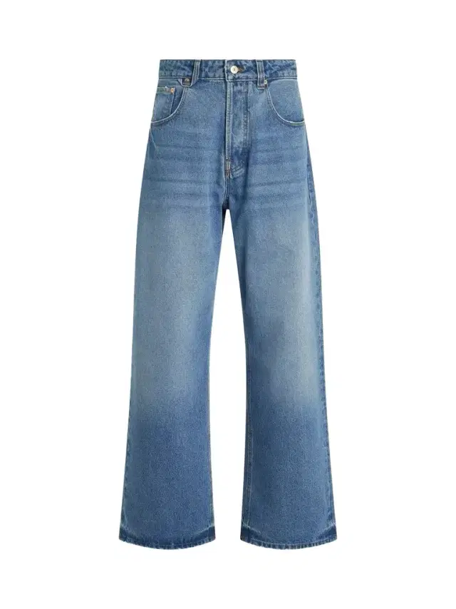 Le Denimes Large Jeans in Blue/tabac Blue