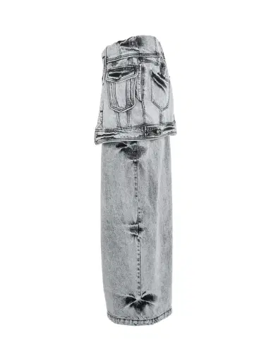 JUUNJ Skirt Layered Denim Pants | Thumbnail 2 JUUNJ Skirt Layered Denim Pants | Thumbnail 2