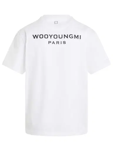 WOOYOUNGMI Wym Patch Logo T-shirt in White/black White | Thumbnail 4