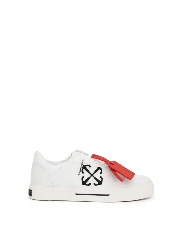 Off-White New Low Vulcanized Canvas Sneaker in White/black White