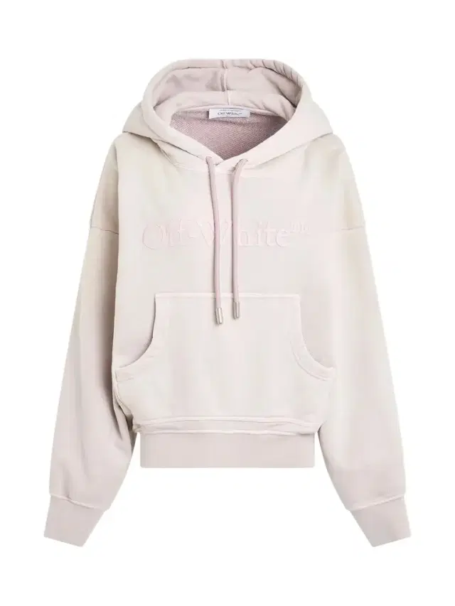Off-White Laundry Logo Casual Hoodie in Lilac Purple