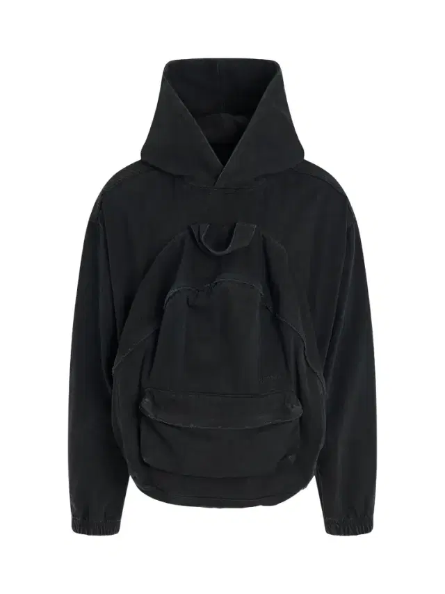 We11Done Bag Shaped Craft Denim Hoodie
