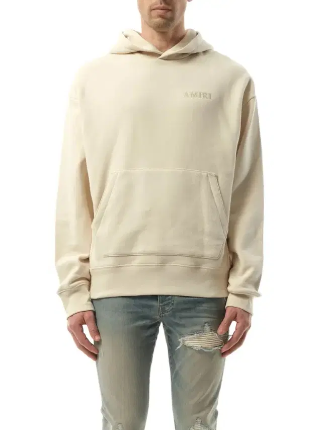 Amiri Oversized Hoodie in Birch White Amiri Oversized Hoodie in Birch White