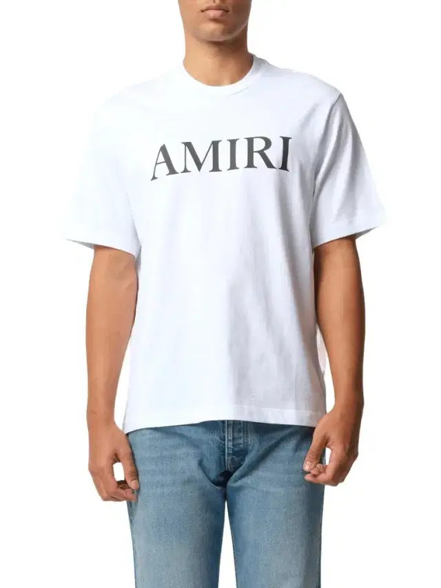 Amiri Core Logo T-shirt in White/black
