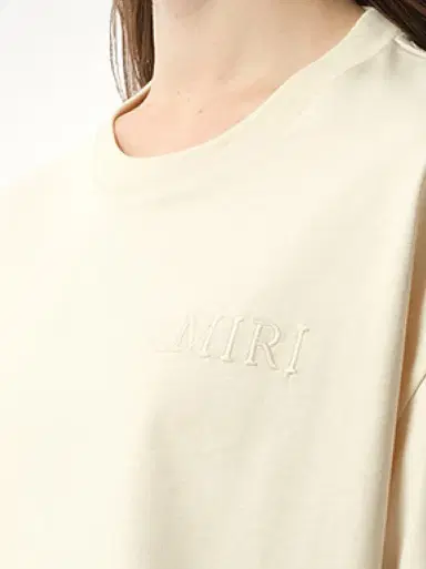 AMIRI Amiri Embroidered Cropped T-shirt in Alabaster White | Thumbnail 2 AMIRI Amiri Embroidered Cropped T-shirt in Alabaster White | Thumbnail 2